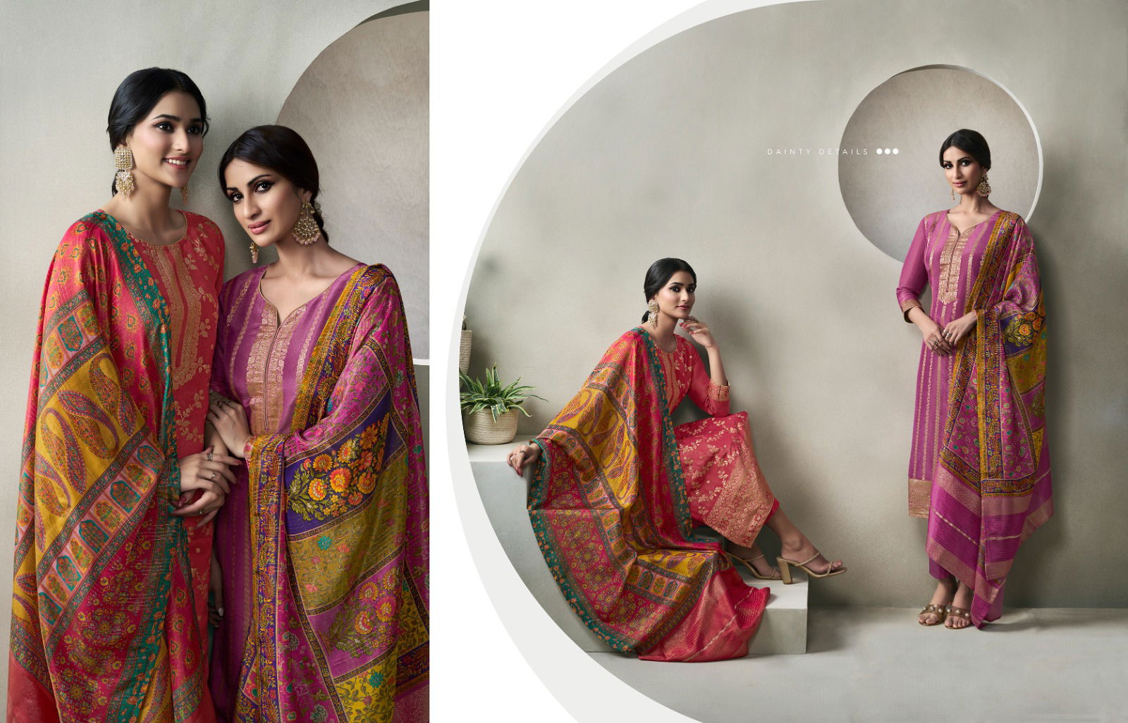 Glory By Zisa Crystal weaving jacquard Salwar Kameez Order In India